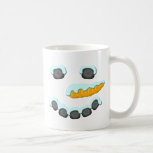 Caneca De Café Snowman Face Design