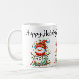 Caneca De Café Snowman Happy Holidays Mug
