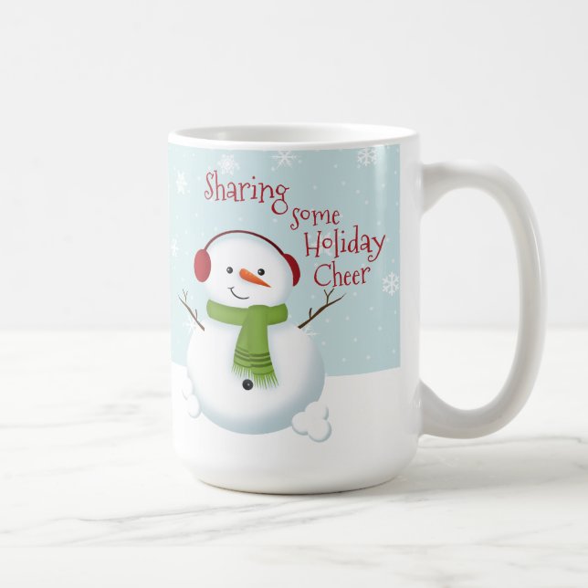Caneca De Café Snowman Holiday Cheer (Direita)