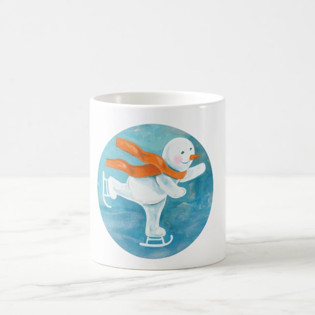 Caneca De Café Snowman Ice Skater (Centro)