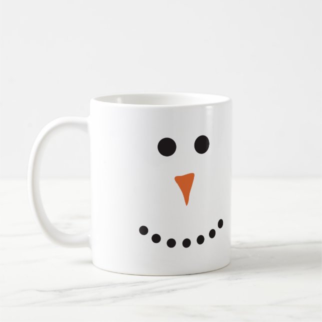 Caneca De Café Snowman Personalizado (Esquerda)