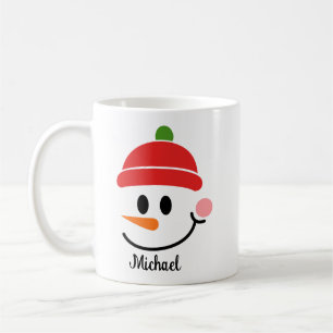 Caneca De Café Snowman sorridente encara canecas, presente de fer