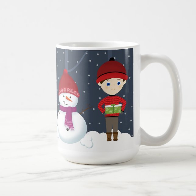 Caneca De Café Snowman Winter Wonderland (Direita)