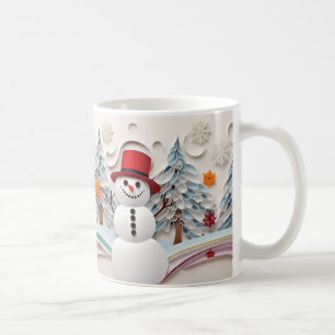 Caneca De Café Snowman Wonderland Natal Holiday Mug
