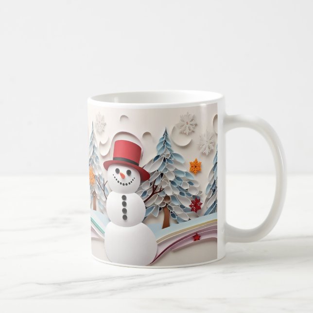 Caneca De Café Snowman Wonderland Natal Holiday Mug (Direita)