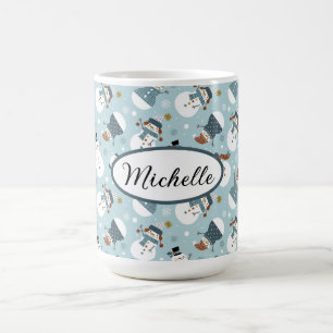 Caneca De Café Snowmen Personalizado Café Mug