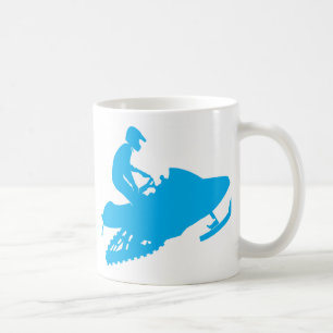Caneca De Café Snowmobiling Blue Sled