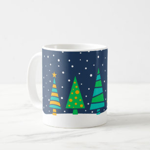 Caneca De Café Snowy Fir Trees Mug