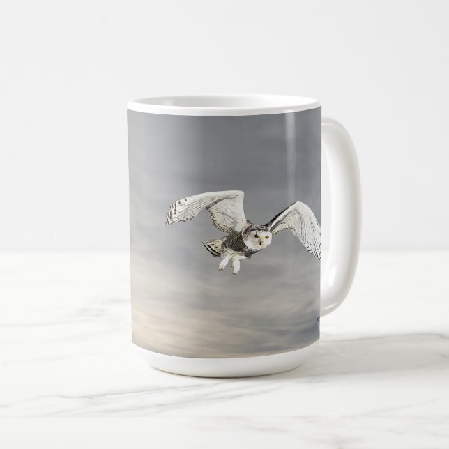Caneca De Café Snowy Owl (Frente Esquerda)