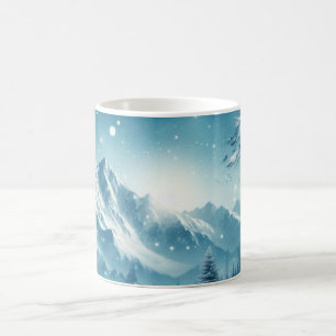 Caneca De Café Snowy Winter Mountain
