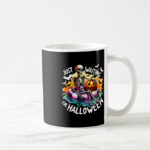 Caneca De Café Só Esperando O Halloween Jack O Esqueleto Lantern