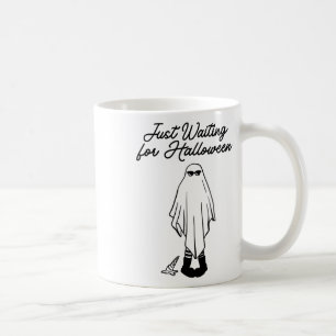 Caneca De Café Só Esperando O Halloween Spooky Ghost Summer Hal