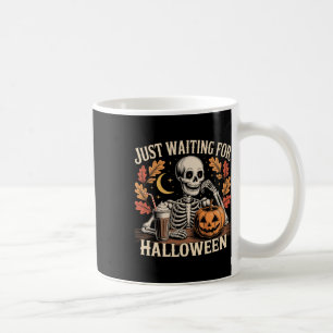 Caneca De Café Só Esperando O Verão De Halloween, Engraçado Spook