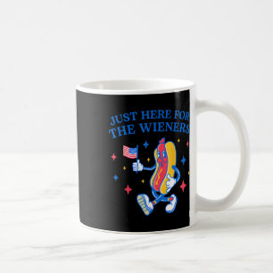 Caneca De Café Só estou aqui para os Wieners 4 de julho Cachorro
