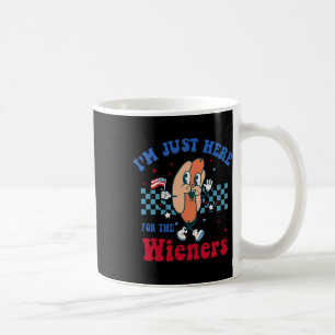 Caneca De Café Só estou aqui para os Wieners Engraçados 4 de julh