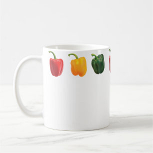 Caneca De Café Só Gosto Muito de Pimentões Amarelos Vermelhos Ver