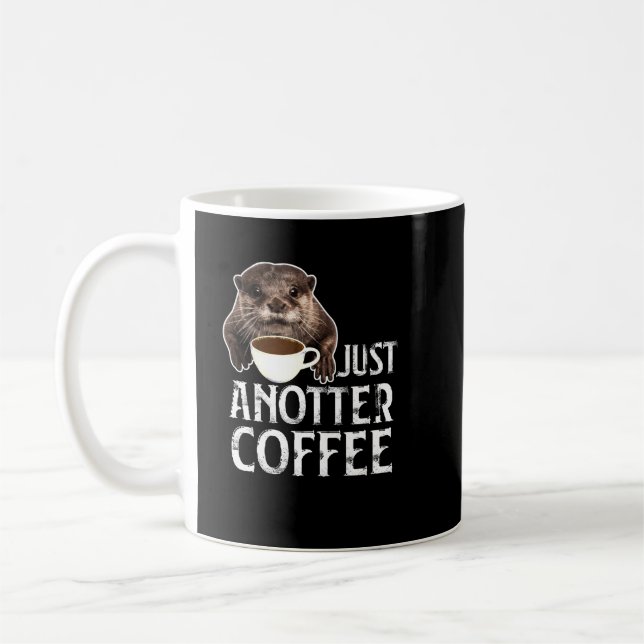 Caneca De Café Só Mais Café para o Amante Otter (Esquerda)