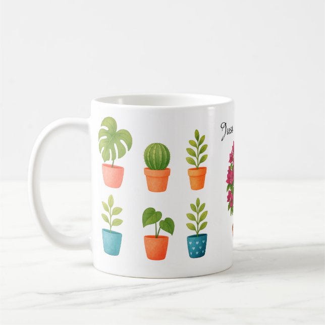 Caneca De Café Só mais um copo de planta (Esquerda)