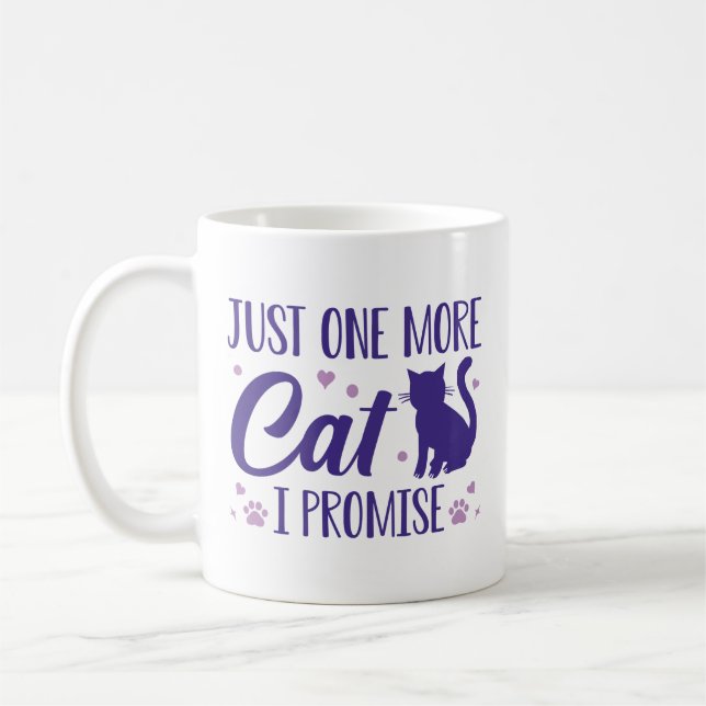 Caneca De Café Só Mais Um Gato Que Prometo (Esquerda)