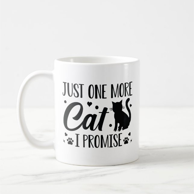 Caneca De Café Só Mais Um Gato Que Prometo (Esquerda)