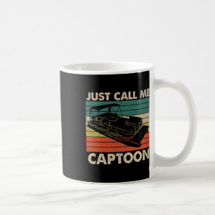Caneca De Café Só Me Chame de Capitão Retro Barco a Reboque Capto