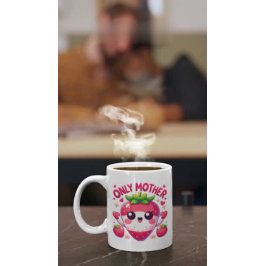 Caneca De Café Só morango de amor de mãe