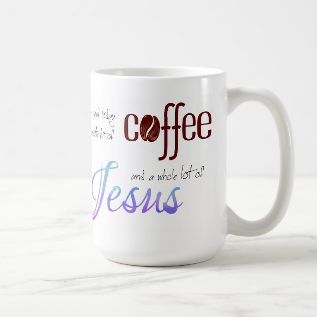 Caneca De Café Só preciso de café e Jesus (Direita)