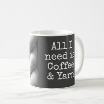 Só preciso de café e Yarn Engraçado