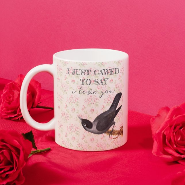 Caneca De Café Só queria dizer que te amo, Crow Valentine (Criador carregado)