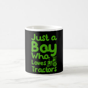 Caneca De Café Só um menino que ama os tratores