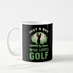Caneca De Café Só um rapaz que ama o Golf Club Golfer Golfing Kid
