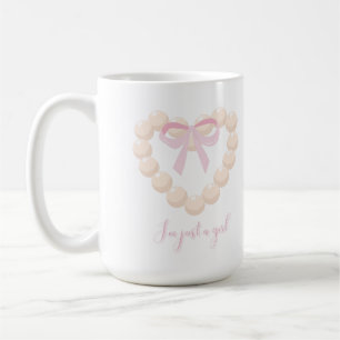 Caneca De Café Só uma Garota Projeto de Coração e Laço de Pérol