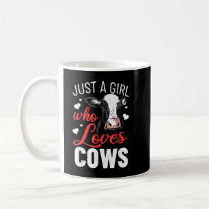 Caneca De Café Só Uma Garota Que Adora Vacas Fazendas De Vaca Ani