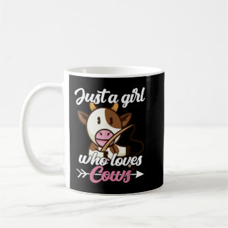 Caneca De Café Só Uma Garota Que Adora Vacas Fazendeiros Que Pesc