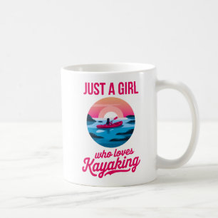 Caneca De Café Só uma garota que ama a arte sunset Kayaking