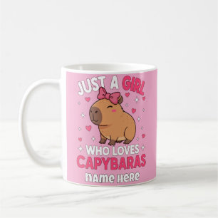 Caneca De Café Só uma garota que ama Capybaras