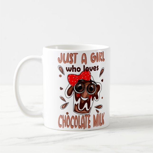 Caneca De Café Só uma garota que ama leite de chocolate (Esquerda)