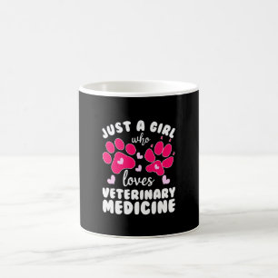 Caneca De Café Só uma garota que ama medicina veterinária