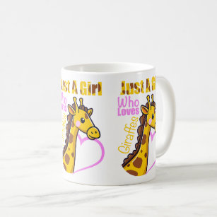 Caneca De Café Só uma garota que ama o Girafas Mug