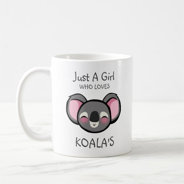 Caneca De Café Só uma garota que ama o Koala (Esquerda)