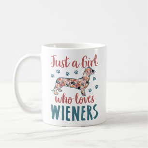 Caneca De Café Só uma garota que ama o Wieners Dachshund Lover