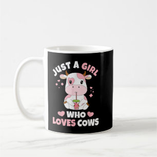 Caneca De Café Só Uma Garota Que Ama Vacas Cute Strawberry Cow