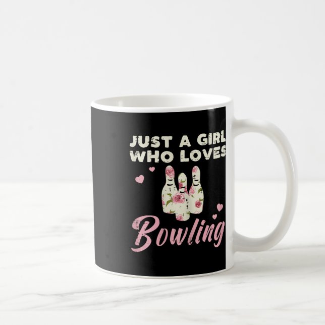 Caneca De Café Só Uma Menina Que Adora Boliche Boliche Meninas K (Direita)