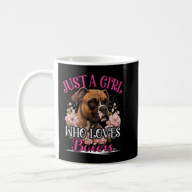 Caneca De Café Só Uma Menina Que Adora Um Cachorro Para Mulheres  (Esquerda)