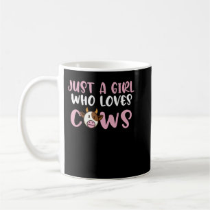 Caneca De Café Só Uma Menina Que Adora Vacas Farmer Butcher Diver