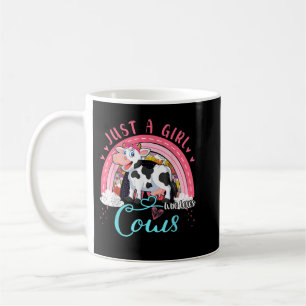 Caneca De Café Só Uma Menina Que Adora Vacas Fora De Arco-Íris
