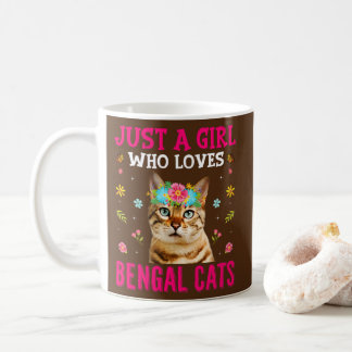 Caneca De Café Só Uma Menina Que Ama Bengala Gato Engraçado