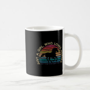 Caneca De Café Só Uma Menina Que Ama Cavalos Retro Horseba