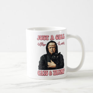 Caneca De Café Só Uma Menina Que Ama Gatos E Gato Engraçado E
