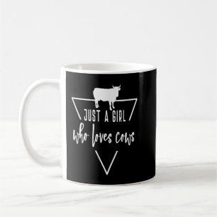 Caneca De Café Só Uma Menina Que Ama Vacas Fava De Fazenda De Lei